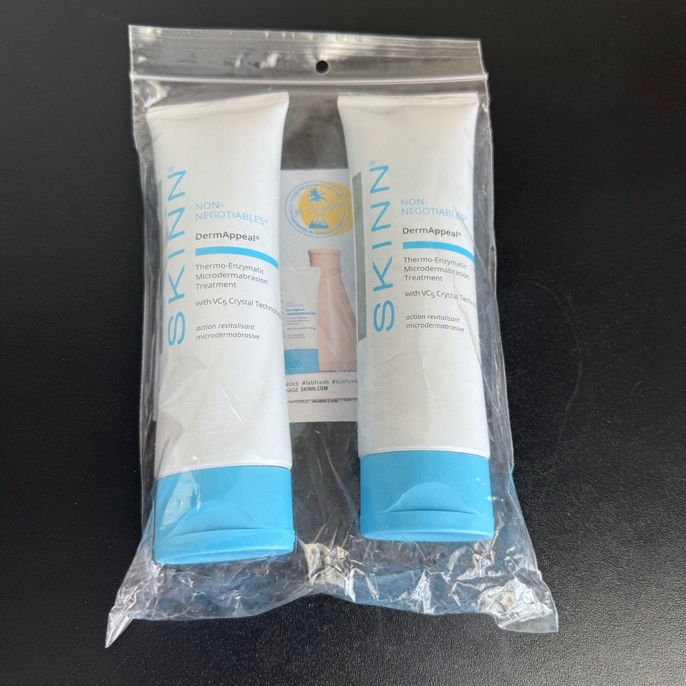SKINN DermAppeal Microdermabrasion Treatment 2-Pack 4oz Blue White VC5 Crystals